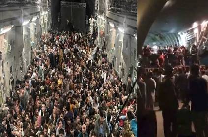 afghanistan striking image people fleeing kabul usa plane
