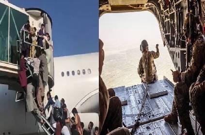 afghanistan us troops fire shot in air kabul airport mob