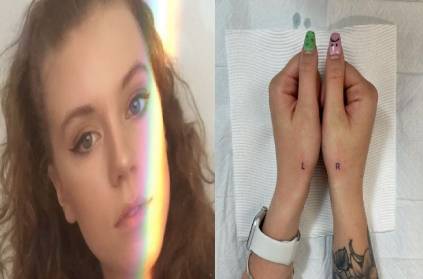 Australia woman tattoo on hand remember right and left side
