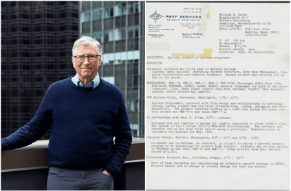 Bill Gates shares his resume from 1974 Netizen React