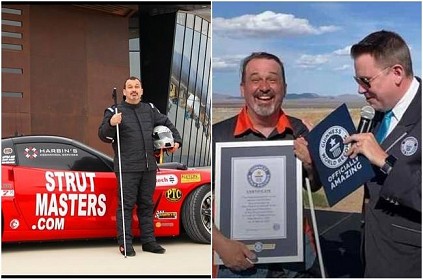 Blind man drives car at 339 kmph to break Guinness World Record