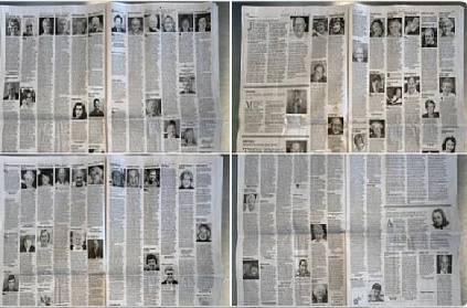boston globe publishes 15 pages of demise news in usa