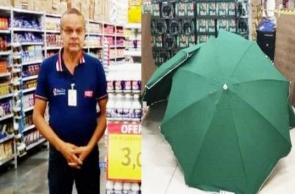 Brazil Carrefour Supermarket Covers Workers Body With Umbrellas