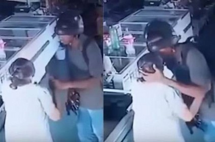 Burglar Kisses Woman to Calm Her During Robbery video goes viral