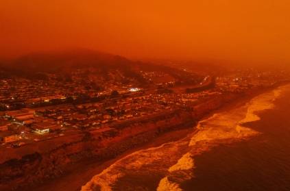 california wildfires and smokes turns skies into orange