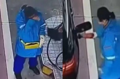 Car owner throws money in road after fill fuel