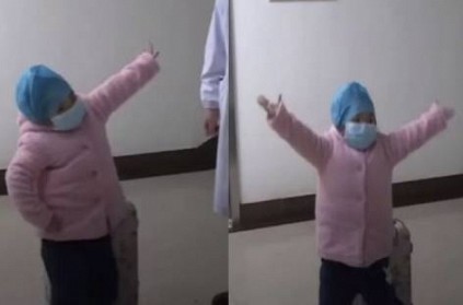 Chinese child dancing after recovering from corona Virus