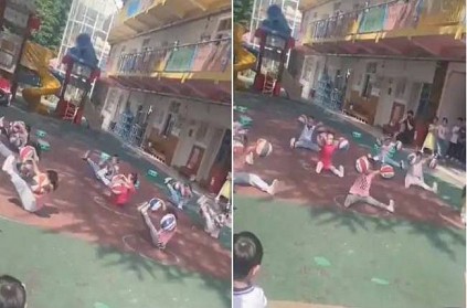 Chinese Toddlers Physical Education Routine Goes Viral