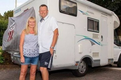 couple found asylum seeker in camper van when they return home