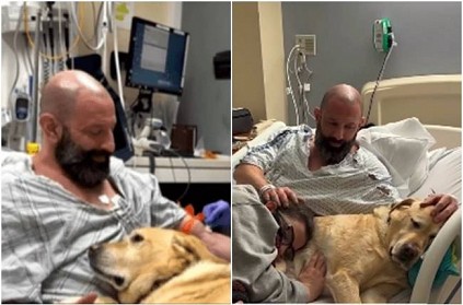 Dog stay with man after he gets diagnosed with heart disease