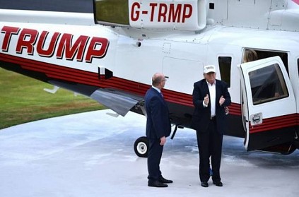 Donald Trump\'s private helicopter with gold seat belts for sale