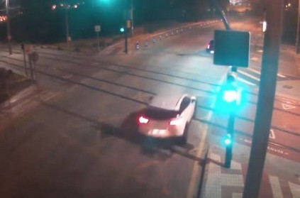 drunk woman drives car in train track for more than 1 KM Video