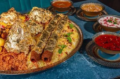 dubai offers worlds most expensive biryani topped with gold details