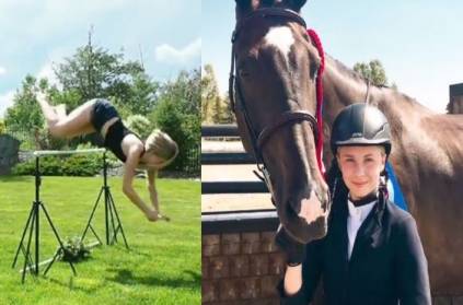 Edmonton \'horse girl\' Ava Vogel jumps video goes viral