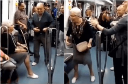 Elderly man invites wife to dance on train video goes viral
