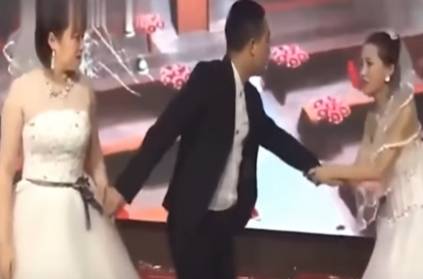groom\'s ex girlfriend wearing bridal gown & enters in his wedding