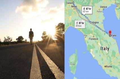 Italian man fined Rs 36,000 for walking about 450 km