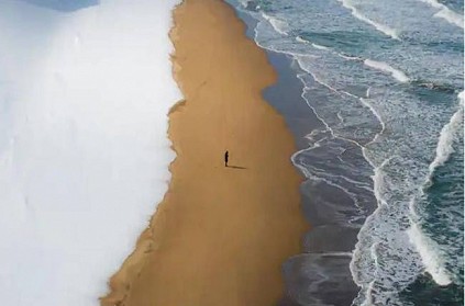 Japanese Beach Where Snow Sand And Sea Meet pic Goes Viral