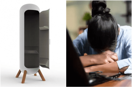 Japanese company develops nap boxes for office workers