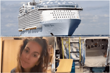 Kayleigh Dominey works on Wonder of the Seas but live in tiny room