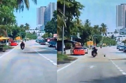 Malaysia woman fell from bike after hit by coconut