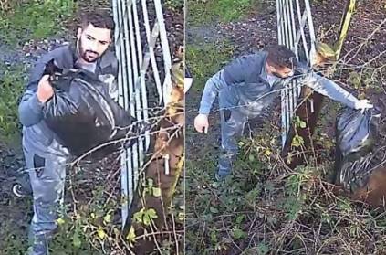 man dumps cannabis plants in councliors field caught on CCTV