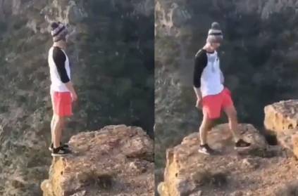 Man performs backflip on edge of cliff and video went viral