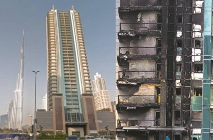 massive fire break out at 35 storey building burj khalifa dubai