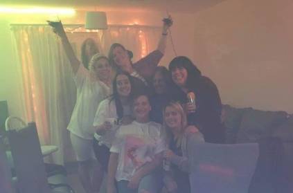 Mum spots ghostly figure in photo with her friends