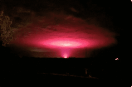Mysterious Pink Glow In Sky Over Australian Town