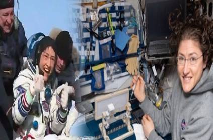 nasa female astronaut returns to earth after 328 days