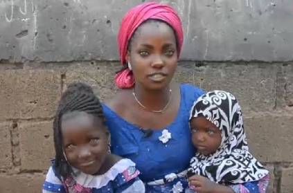 nigerian man leaves his wife and children due to their blue eyes