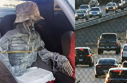 Old man who had traveled to the United States with skeleton