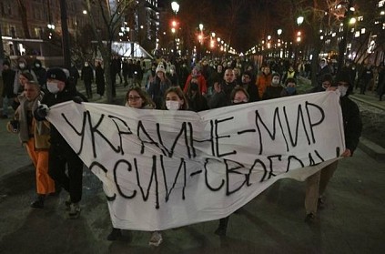 people of Russia took to the streets to protest against Russia
