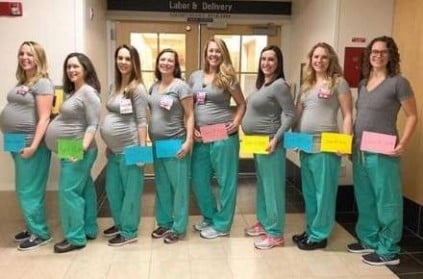 9 nurses in a nursing home gave birth in a same time