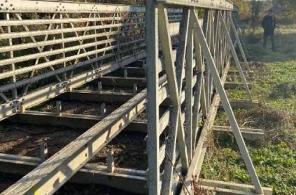 entire bridge of 58 foot long was stolen in ohio, US
