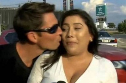 harassment case, man kissed woman reporter in live