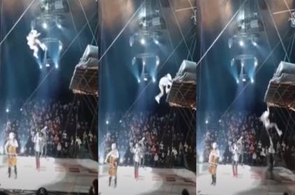Scene of a circus performer falling to 20 feet in Germany