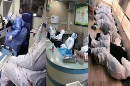 Photos of Chinese doctors fighting night and day against Corona