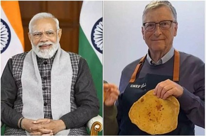 PM Modi lauds Bill Gates making roti and give health advice