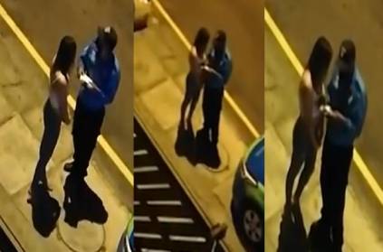 police officer suspended kissing woman corona curfew in Peru