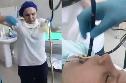 russia doctor pulls 4 ft snake out of woman\'s mouth horrify video