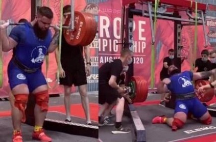 RUSSIAN powerlifter fractured both knees while attempting to squat 400