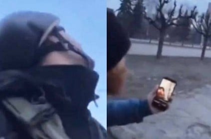 Supersonic missile flying over journalist head in Ukraine