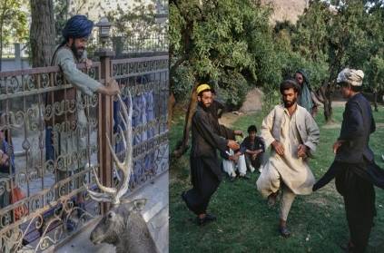 Taliban with guns mingle with families at Kabul zoo and viral pics