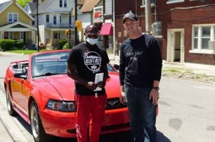 Teen who cleans up after protest rewarded with a car