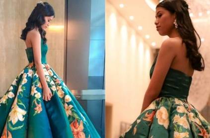 Teenager in the Philippines has making a dress for high school graduat