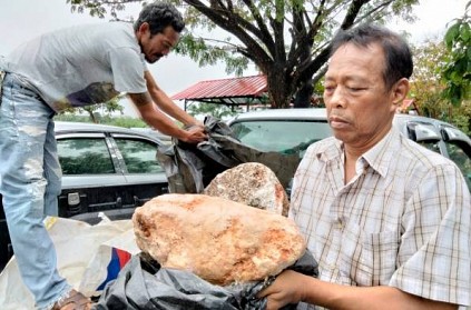 Thai fisherman finds the world\'s biggest blob of whale vomit