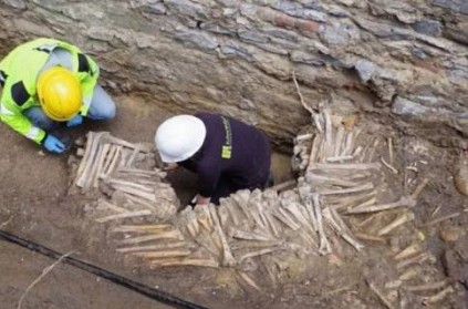 The discovery of a 500 year old wall made of human bones