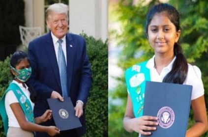 Trump honours 10 year old Indian-American girl for Covid19 help